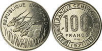 Chad 100 Francs Coin, Paris, ESSAI, Nickel, KM:E3 -