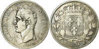 France 5 Francs Coin, Charles X, Lille, Silver, KM:728.13 -