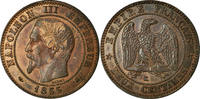 France 2 Centimes Coin, Napoleon III, Bordeaux, KM 776.5 -
