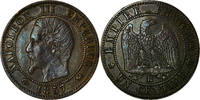France Centime Coin, Napoleon III, Rouen, KM 775.2 -