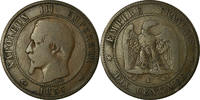 France 10 Centimes Coin, Napoleon III, Bordeaux, KM 771.5 -