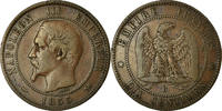France 10 Centimes Coin, Napoleon III, Rouen, KM 771.2 -
