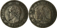 France Centime Coin, Napoleon III, Strasbourg, KM 775.3 -