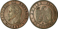 France Centime Coin, Napoleon III, Strasbourg, KM 795.2 -
