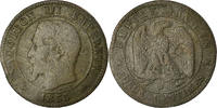 France 2 Centimes Coin, Napoleon III, Lyon, KM 776.4 -