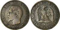 France 5 Centimes Coin, Napoleon III, Marseille, VF(20-25), KM 777.6 -