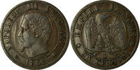 France Centime Coin, Napoleon III, Lyon, KM 775.4 -
