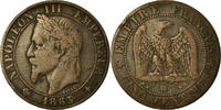 France 5 Centimes Coin, Napoleon III, Strasbourg,VF(30-35)),KM 797.2 -