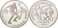 France 100 Francs Coin, Silver, KM:991 -