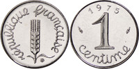 France Centime Coin, Épi, Paris, Stainless Steel, KM:928 -