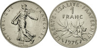 France Franc Coin, Semeuse, Paris, Nickel, KM:925.1 -