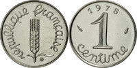 France Centime Coin, Épi, Paris, Stainless Steel, KM:928 -