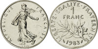 France Franc Coin, Semeuse, Paris, Nickel, KM:925.1 -