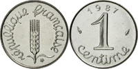 France Centime Coin, Épi, Paris, Stainless Steel, KM:928 -