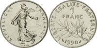 France Franc Coin, Semeuse, Paris, Nickel, KM:925.1 -