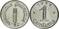 France Centime Coin, Épi, Paris, Stainless Steel, KM:928 -