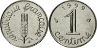 France Centime Coin, Épi, Paris, Stainless Steel, KM:928 -