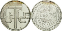 France 25 Euro Coin, Justice, Silver -