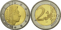 Luxembourg 2 Euro Bi-Metallic, KM:82 -