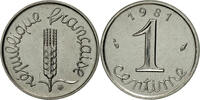 France Centime Coin, Épi, Paris, Stainless Steel, KM:928 -