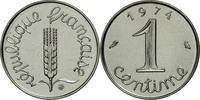 France Centime Coin, Épi, Paris, Stainless Steel, KM:928 -
