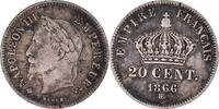France 20 Centimes Coin, Napoleon III, Napoléon III, Strasbourg -
