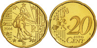 France 20 Euro Cent Coin, Brass, KM:1286 -