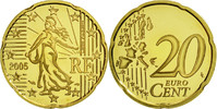 France 20 Euro Cent Coin, Brass, KM:1286 -
