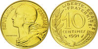 France 10 Centimes Coin, Marianne, Paris, Aluminum-Bronze -