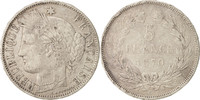France 5 Francs Coin, Cérès, Bordeaux, Silver, KM:818.2 -
