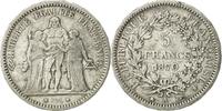 France 5 Francs Coin, Hercule, Paris, Silver, KM:820.1 -