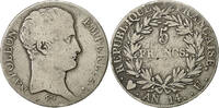 France 5 Francs Napoleon I, Torino, Silver, Gadoury:580 -