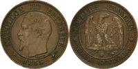 France 2 Centimes Coin, Napoleon III, Napoléon III, Strasbourg -