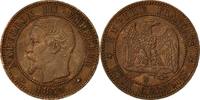 France 2 Centimes Coin, Napoleon III, Napoléon III, Strasbourg -