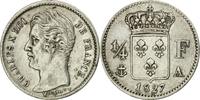 France 1/4 Franc Coin, Charles X, Paris, Silver, KM:722.1 -
