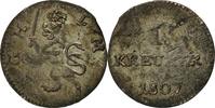 German States Kreuzer Coin, HESSE-DARMSTADT, Ludwig X -