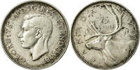 Canada 25 Cents Coin, George VI, Royal Canadian Mint, Ottawa -