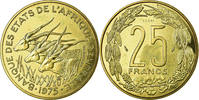 Central African States 25 Francs Coin, Paris, ESSAI -