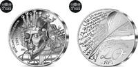France 20 Euro L'ART ET LA PLUME - WILLIAM SHAKESPEARE -