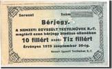 Hungary 10 Filler Banknote, 1919-09-30 -