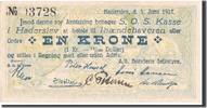 Denmark 1 Krone Banknote, Haderslev, House, 1927 -