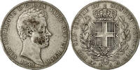 Italian States 5 Lire Coin, ITALIAN STATES, SARDINIA, Carlo Alberto, Torino -