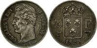 France 1/4 Franc Coin, Charles X, Lille, Silver, KM:722.12 -