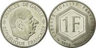 France Franc Coin, Charles de Gaulle, Paris, ESSAI, Nickel -
