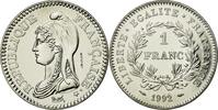 France Franc Coin, République, Paris, ESSAI, Nickel, KM:1004.1 -