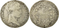 France 5 Francs Coin, Napoléon I, Toulouse, Silver -