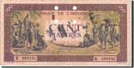 French Indochina 100 Piastres 1942 Banknote, FRENCH INDO-CHINA, KM:73 VF(20-25)