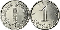 France Centime Coin, Épi, Piéfort, Chrome-Steel, KM:P341 -