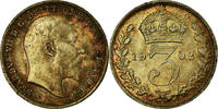 Great Britain 3 Pence Coin, Edward VII, Silver, KM:797.1 -