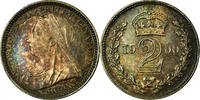 Great Britain 2 Pence Coin, Victoria, Silver, KM:776 -